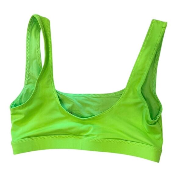 💚 NWT SKIMS Recycled Swim Tank Bikini Top – Neon Green XS 💚 - Picture 3 of 7